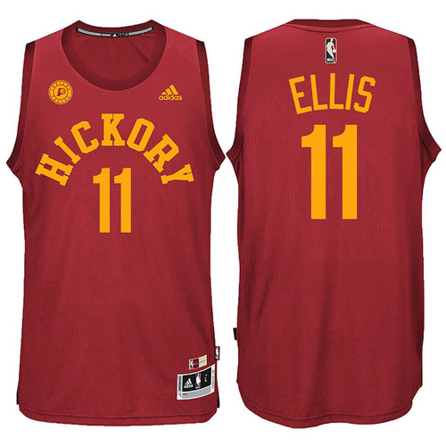Male Monta Ellis Indiana Pacers #11 Red Hickory Hardwood Classics Swingman Performance Jersey