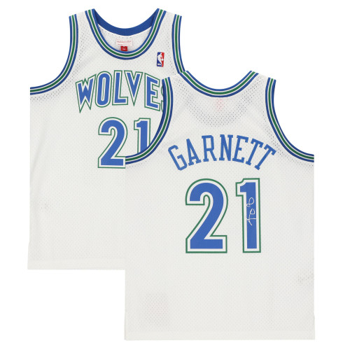 Kevin Garnett Minnesota Timberwolves Fanatics  Autographed White 1995 Mitchell & Ness Swingman Jersey