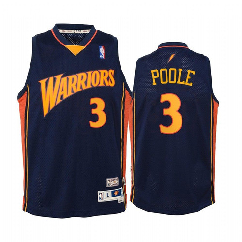 Jordan Poole Golden State Warriors Hardwood Classics Youth Jersey - Navy