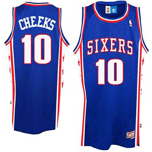 Male Maurice Cheeks Philadelphia 76Ers #10 Swingman Throwback Royal Blue Jersey