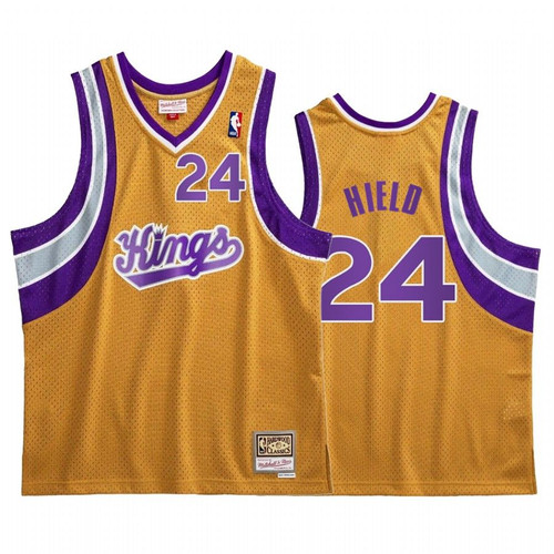 Buddy Hield #24 Sacramento Kings Gold Hardwood Classics Jersey