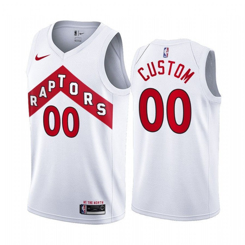 Men'S Custom Toronto Raptors White Association Edition 2020-21 Jersey