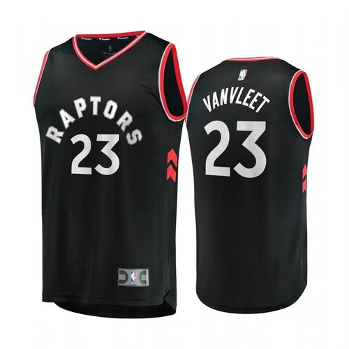 Men'S Toronto Raptors Fred Vanvleet Black Statet Replica Nba Jersey