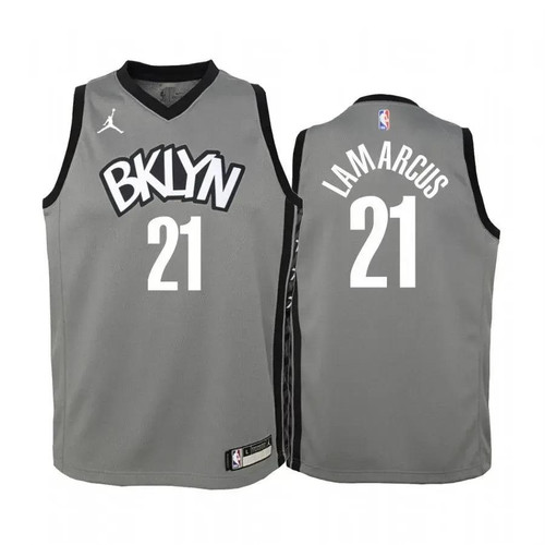 Lamarcus Aldridge Brooklyn Nets Gray Statet Edition Nba Jersey