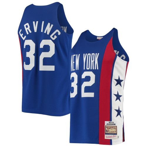 Julius Erving New York Nets Mitchell & Ness Hardwood Classics Jersey - Blue