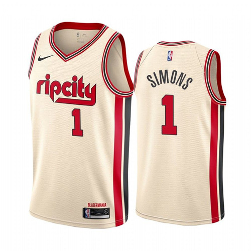 Anfernee Simons Portland Trail Blazers 2019-20 Cream City Jersey