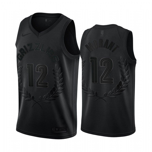 Ja Morant #12 Memphis Grizzlies Black 2020 Rookie Of The Year Jersey
