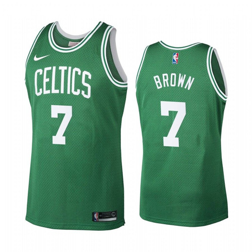 Boston Celtics #7 Jaylen Brown Green Hardwood Classics Men'S Jersey