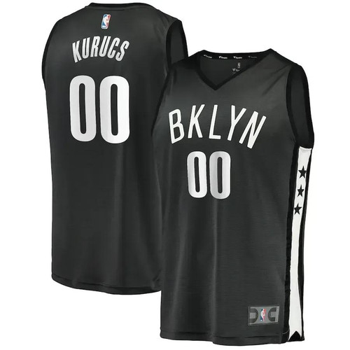Rodions Kurucs Brooklyn Nets Fast Break Player Jersey - Statement Edition - Charcoal