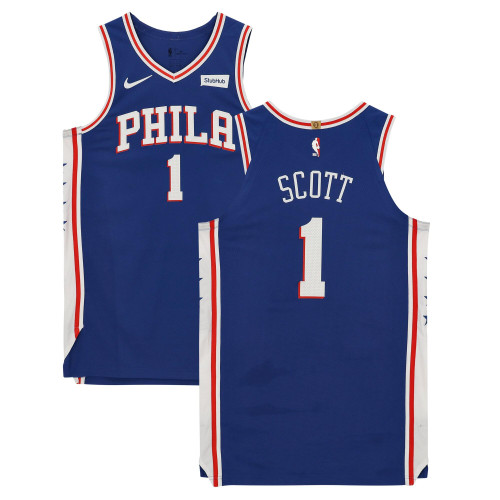 Mike Scott Philadelphia 76ers Fanatics  Player-Issued #1 Jersey from the 2020-21 NBA Season - Size 50+4 - Royal
