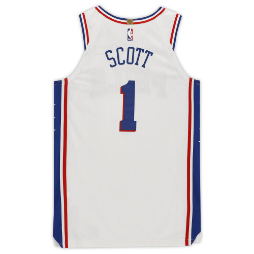 Mike Scott Philadelphia 76ers Fanatics  Game-Used #1 Jersey vs. Sacramento Kings on March 5, 2020 - White