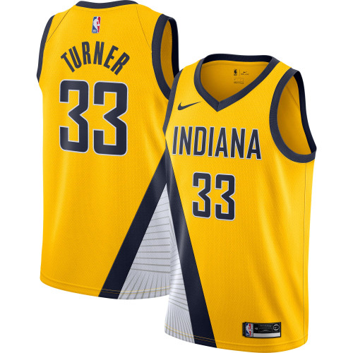 Myles Turner Indiana Pacers Nike Replica Replica Replica Swingman Jersey Gold - Statement Edition