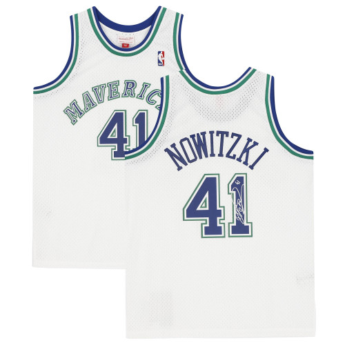 Dirk Nowitzki Dallas Mavericks Fanatics  Autographed White Nike Replica Replica Replica 1998 Swingman Jersey