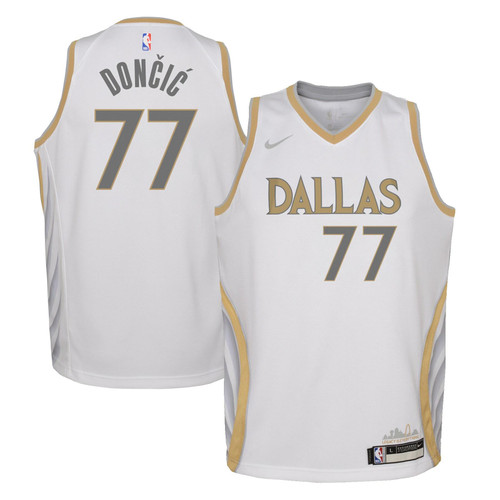 Luka Doncic Dallas Mavericks Nike Replica Replica Replica Preschool 2020/21 Swingman Jersey White - City Edition