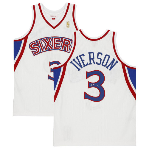 Allen Iverson Philadelphia 76ers Fanatics Autographed 1996-97 Mitchell & Ness Jersey - White