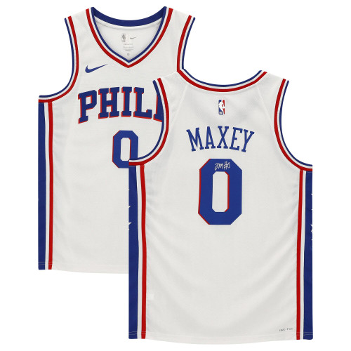 Tyrese Maxey Philadelphia 76ers Fanatics  Autographed Nike Replica Replica Replica 2020-2021 Association Edition Swingman Jersey - White