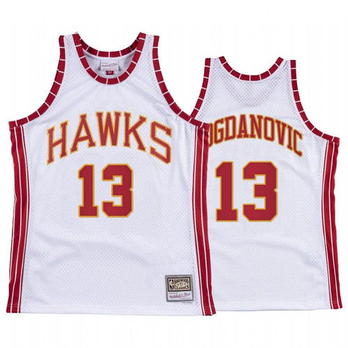 Bogdan Bogdanovic #13 Atlanta Hawks Hardwood Classics Jersey White