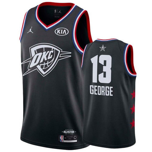 Men'S Oklahoma City Thunder #13 Paul George 2019 All-Star Jersey - Black