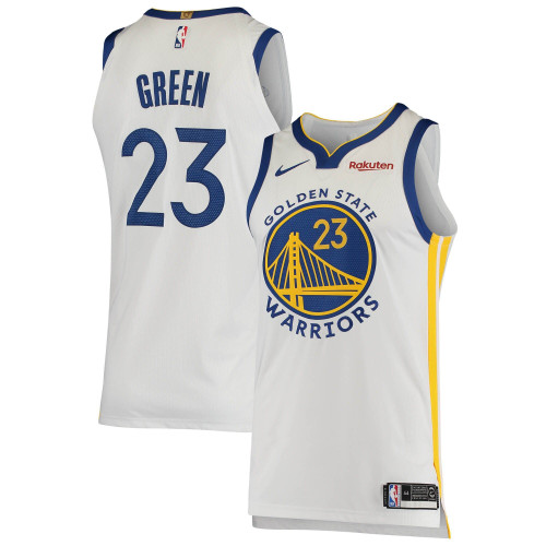 Men'S Nike Replica Replica Replica Draymond Green White Golden State Warriors  Badge Swoosh Back 6 Jersey - Association Edition