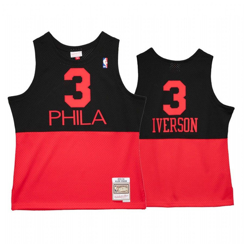 Allen Iverson #3 Philadelphia 76Ers Reload 2.0 Jersey Black