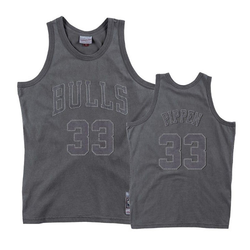 Male Chicago Bulls Scottie Pippen #33 Gray Washed Out Jersey
