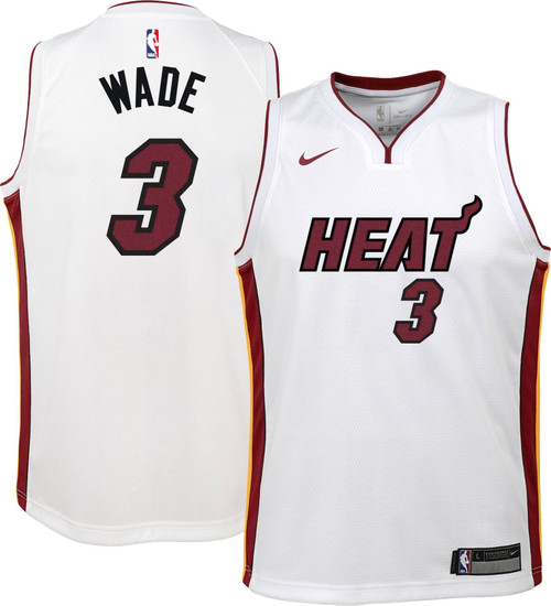 Nike Replica Replica Replica  Miami Heat Dwyane Wade #3 Dri-Fit Association Edition Swingman White Jersey
