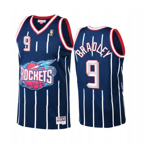 Avery Bradley #9 Houston Rockets Hardwood Classics Jersey Navy