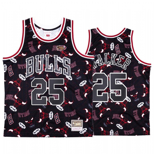 Chet Walker #25 Chicago Bulls Black Tear Up Pack Jersey