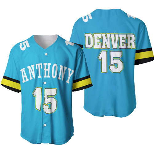 Carmelo Anthony Denver Nuggets 2003-04 Hardwood Classics Light Blue Jersey Baseball Jersey