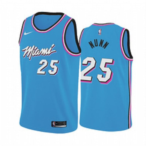 Miami Heat Kendrick Nunn #25 2020 City Edition New Arrival Blue Jersey