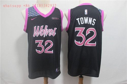 Minnesota Timberwolves Karl-Anthony Towns #32 2020 Nba New Arival Black Jersey