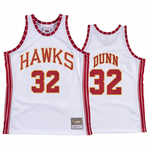 Kris Dunn #32 Atlanta Hawks Hardwood Classics Jersey White