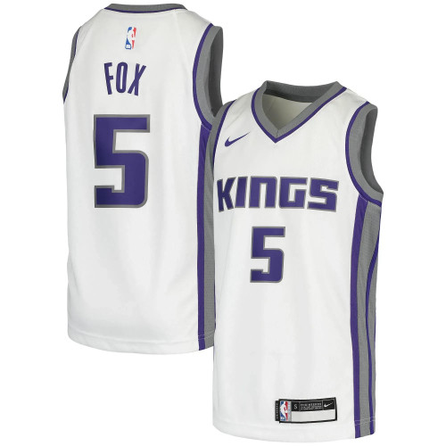 De'Aaron Fox Sacramento Kings Nike Replica Replica Replica  2020/21 Swingman Jersey - Association Edition – White
