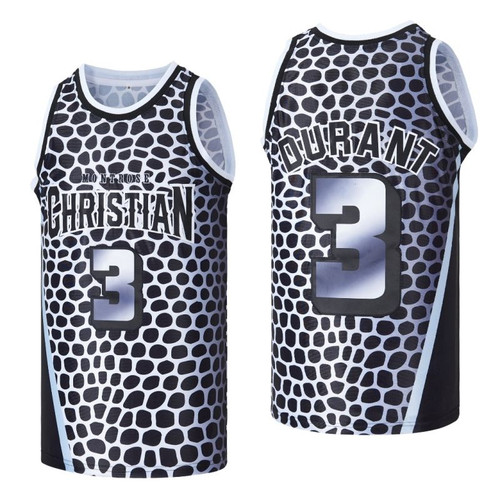 Kevin Durant Montrose Christian School #3 Black Basketball Jersey