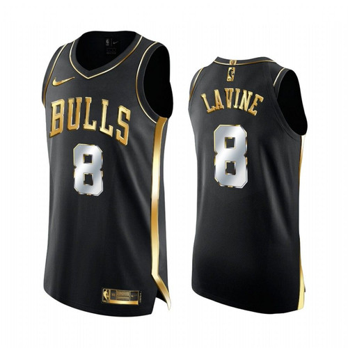 Chicago Bulls Zach Lavine Black Golden Edition  Limited Jersey 2020-21