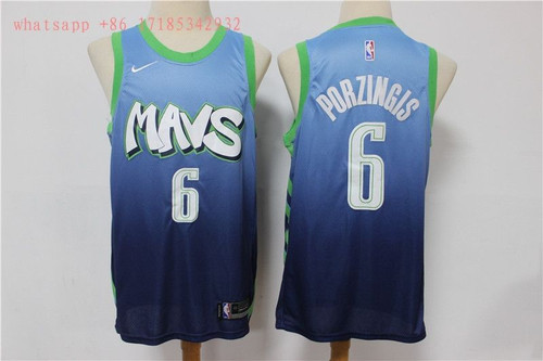 Dallas Mavericks Kristaps Porzingis #6 2020 Nba New Arrival Blue Jersey