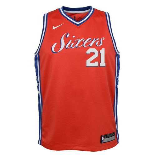 Joel Embiid Philadelphia 76Ers Youth Jersey Jersey Red Statement Edition 2021