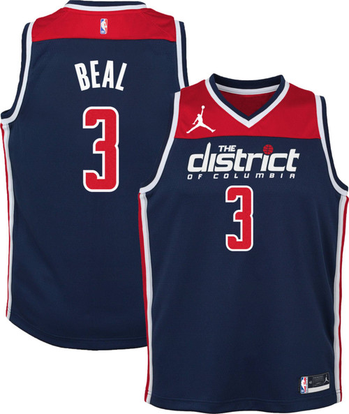 Jordan  Washington Wizards Bradley Beal #3 Navy 2020-21 Dri-Fit Statement Swingman Jersey