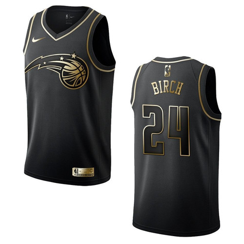 Orlando Magic 24 Khem Birch Golden Edition Black 3D Jersey