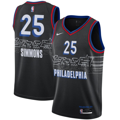 Ben Simmons Philadelphia 76Ers Nike 2020/21 Swingman Player Jersey Black – City Edition