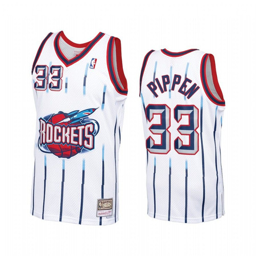 Scottie Pippen Houston Rockets White Jersey Hardwood Classics