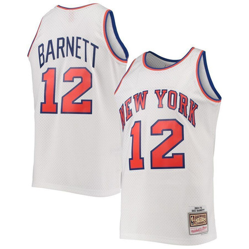 Dick Barnett New York Knicks Mitchell & Ness Hardwood Classics 1969 70 Swingman White 3D Jersey