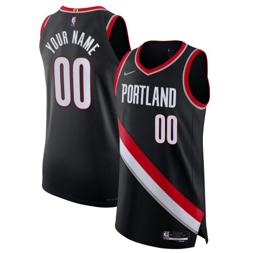 Portland Trail Blazers Nike Replica Replica Replica 2021/22 Diamond Swingman  Custom Jersey - Icon Edition - Black