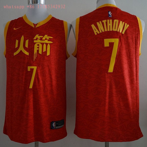 Houston Rockets Carmelo Anthony 7 2021 Nba New Arrival Red Jersey
