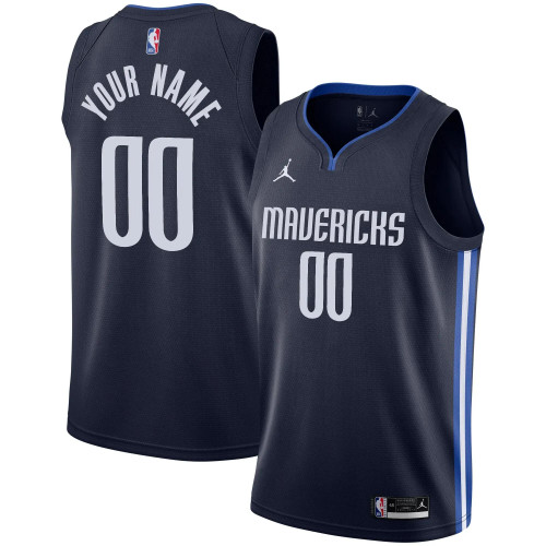 Dallas Mavericks Jordan Brand Swingman Custom Jersey - Statement Edition - Navy