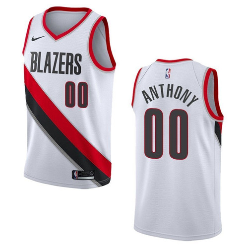 Portland Trail Blazers 00 Carmelo Anthony Association Swingman White 3D Jersey