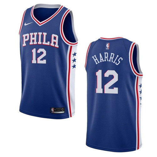 Philadelphia 76Ers 12 Tobias Harris Icon Swingman Blue 3D Jersey