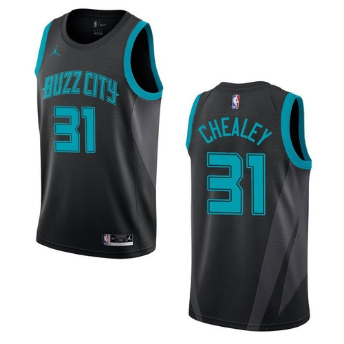 Charlotte Hornets 31 Joe Chealey City Swingman Black 3D Jersey