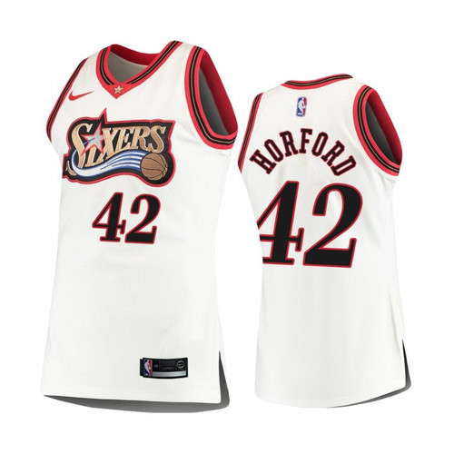 Philadelphia 76Ers #42 Al Horford White Hardwood Classics Men'S Jersey