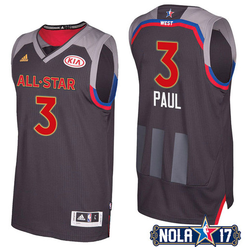 Male 2017 All-Star Clippers Chris Paul #3 Western Conference Charcoal Jersey